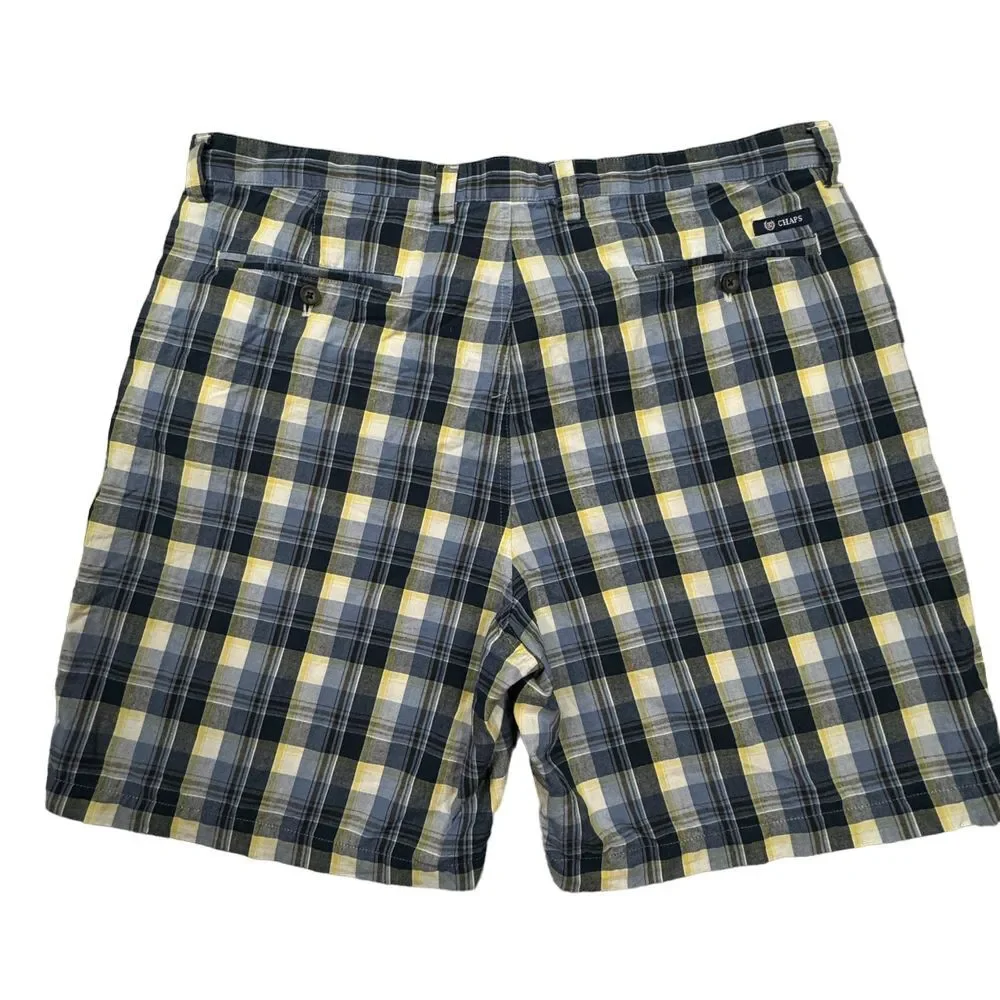 Vintage‎ Chaps Ralph Lauren Shorts Men's Size 40 Plaid Flat Front